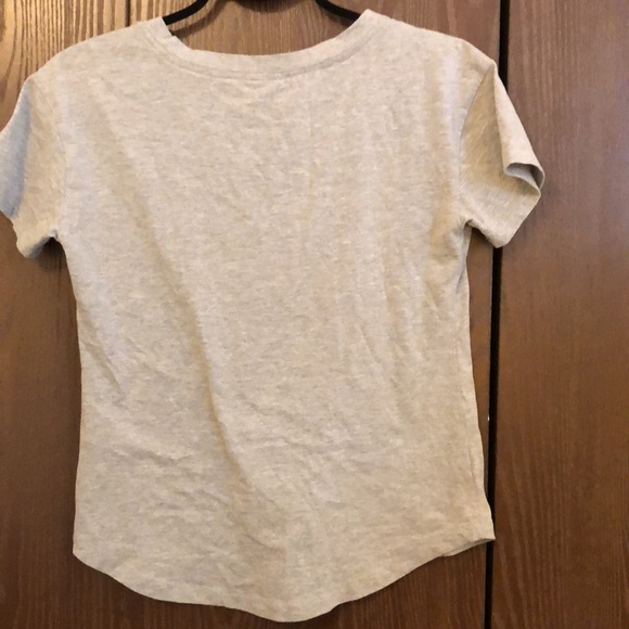 RAE DUNN ‘HAPPY’ T-SHIRT GREY MIX/WHITE LADIES XS SOFT COTTON/POLY BLEND - #335 - Picture 2 of 7